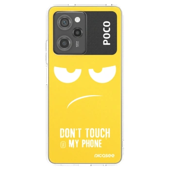 Picasee silikónový prehľadný obal pre Xiaomi Poco X5 Pro - Nesiahajte mi na telefón