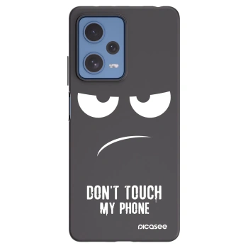 Picasee silikónový čierny obal pre Xiaomi Redmi Note 12 Pro 5G - Nesiahajte mi na telefón