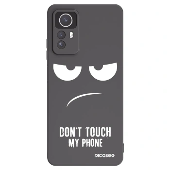 Picasee silikónový čierny obal pre Xiaomi Redmi Note 12S - Nesiahajte mi na telefón