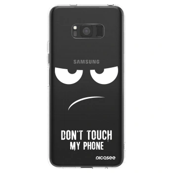 Picasee silikónový prehľadný obal pre Samsung Galaxy S8 G950F - Nesiahajte mi na telefón