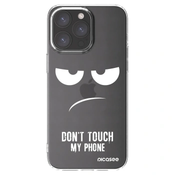 Picasee silikónový prehľadný obal pre Apple iPhone 15 Pro Max - Nesiahajte mi na telefón