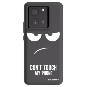 Picasee silikónový čierny obal pre Xiaomi 13T Pro - Nesiahajte mi na telefón