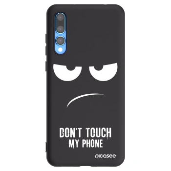 Picasee silikónový čierny obal pre Huawei P20 Pro - Nesiahajte mi na telefón