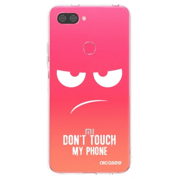 Picasee silikónový prehľadný obal pre Xiaomi Mi 8 Lite - Nesiahajte mi na telefón