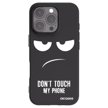 Picasee silikónový čierny obal pre Apple iPhone 16 Pro - Nesiahajte mi na telefón