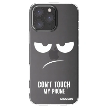 Picasee silikónový prehľadný obal pre Apple iPhone 16 Pro Max - Nesiahajte mi na telefón