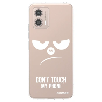 Picasee silikónový prehľadný obal pre Motorola Moto G53 5G - Nesiahajte mi na telefón