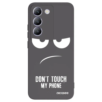 Picasee silikónový čierny obal pre Vivo V40 SE 5G - Nesiahajte mi na telefón