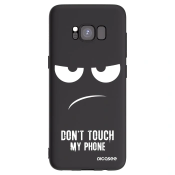 Picasee silikónový čierny obal pre Samsung Galaxy S8 G950F - Nesiahajte mi na telefón