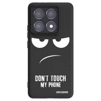 Picasee silikónový čierny obal pre Xiaomi 14T Pro - Nesiahajte mi na telefón