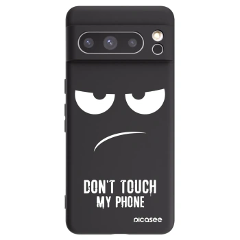 Picasee silikónový čierny obal pre Google Pixel 8 Pro - Nesiahajte mi na telefón