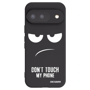 Picasee silikónový čierny obal pre Google Pixel 9 - Nesiahajte mi na telefón