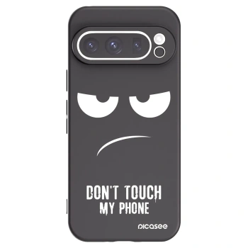 Picasee silikónový čierny obal pre Google Pixel 9 Pro XL - Nesiahajte mi na telefón