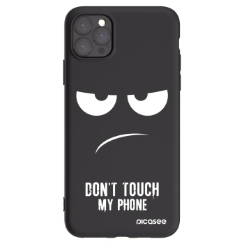 Picasee silikónový čierny obal pre Apple iPhone 11 Pro Max - Nesiahajte mi na telefón