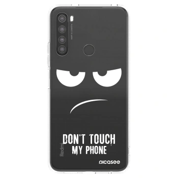 Picasee silikónový prehľadný obal pre Xiaomi Redmi Note 8 - Nesiahajte mi na telefón