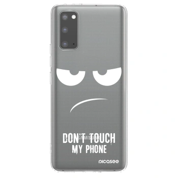 Picasee silikónový prehľadný obal pre Samsung Galaxy S20 G980F - Nesiahajte mi na telefón