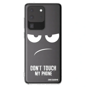 Picasee silikónový prehľadný obal pre Samsung Galaxy S20 Ultra 5G G988F - Nesiahajte mi na telefón