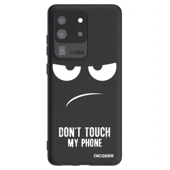 Picasee silikónový čierny obal pre Samsung Galaxy S20 Ultra 5G G988F - Nesiahajte mi na telefón