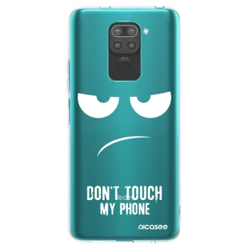 Picasee silikónový čierny obal pre Xiaomi Redmi Note 9 - Nesiahajte mi na telefón