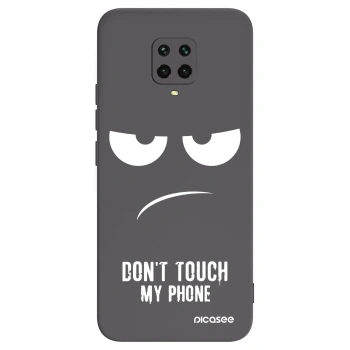Picasee silikónový čierny obal pre Xiaomi Redmi Note 9S - Nesiahajte mi na telefón