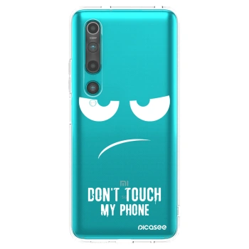 Picasee silikónový prehľadný obal pre Xiaomi Mi 10 - Nesiahajte mi na telefón
