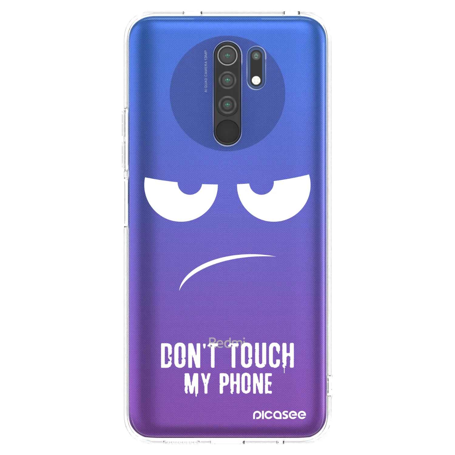Picasee silikónový prehľadný obal pre Xiaomi Redmi 9 - Nesiahajte mi na telefón