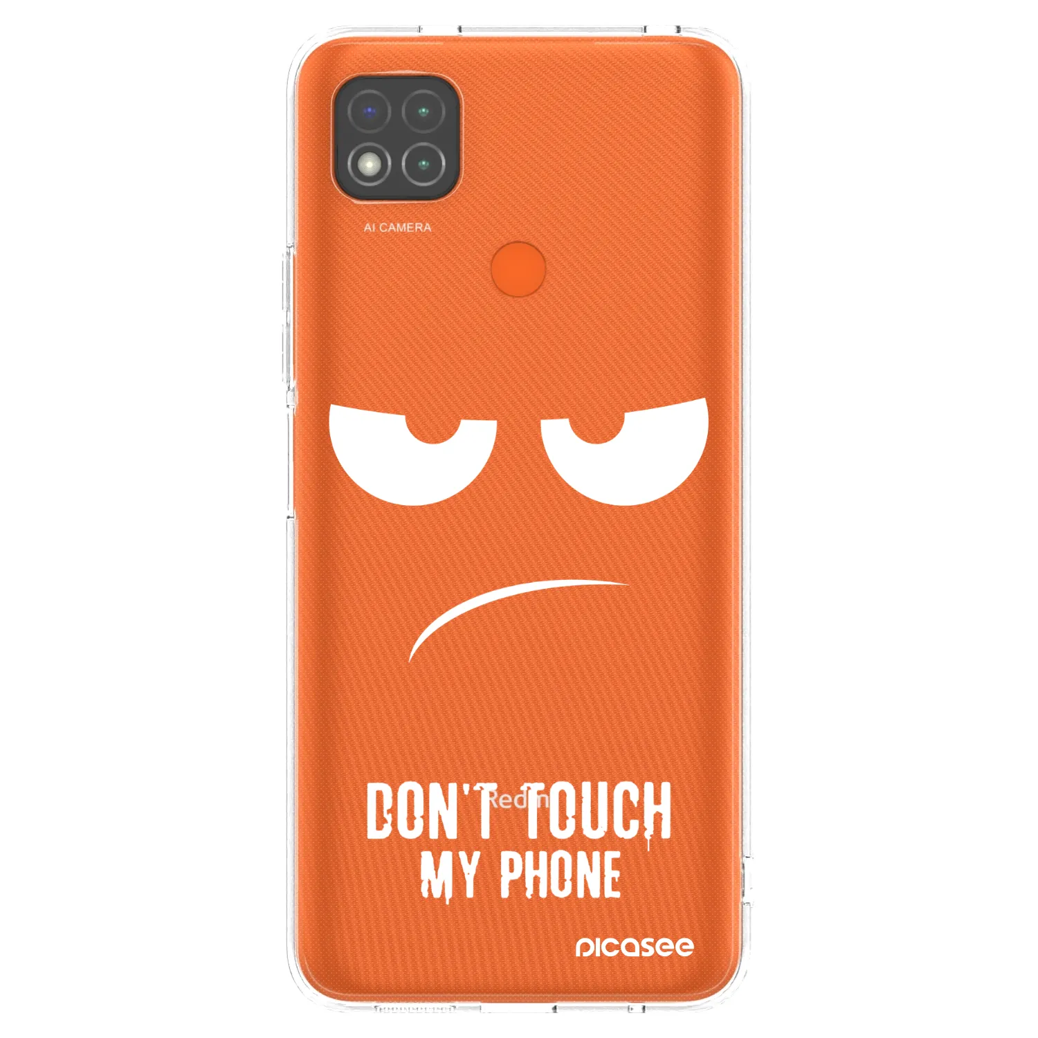 Silikónový prehľadný obal pre Xiaomi Redmi 9C - Nesiahajte mi na telefón