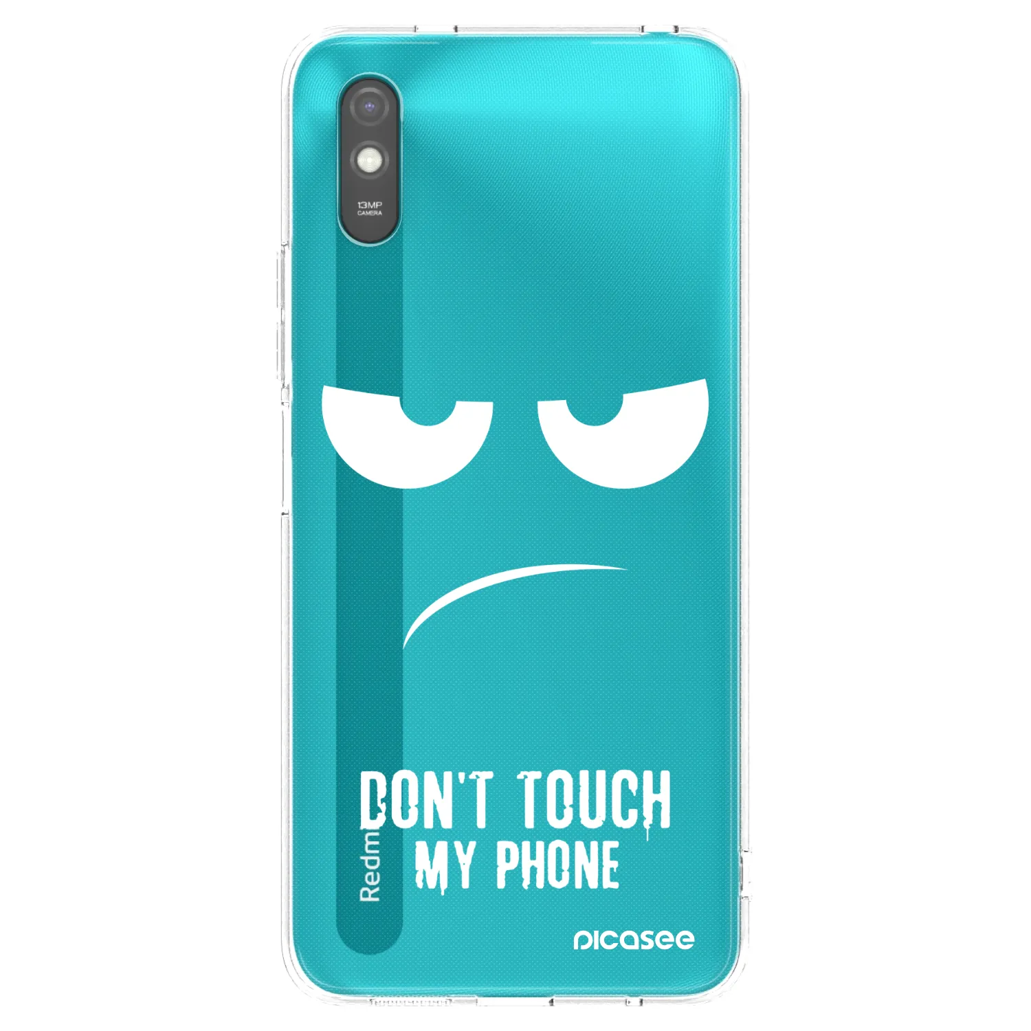 Picasee silikónový čierny obal pre Xiaomi Redmi 9A - Nesiahajte mi na telefón