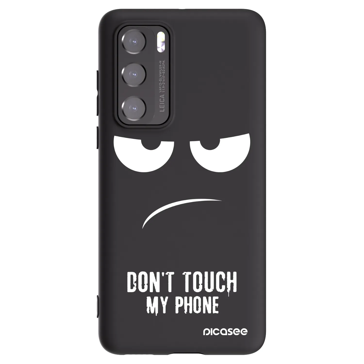 Picasee silikónový čierny obal pre Huawei P40 - Nesiahajte mi na telefón