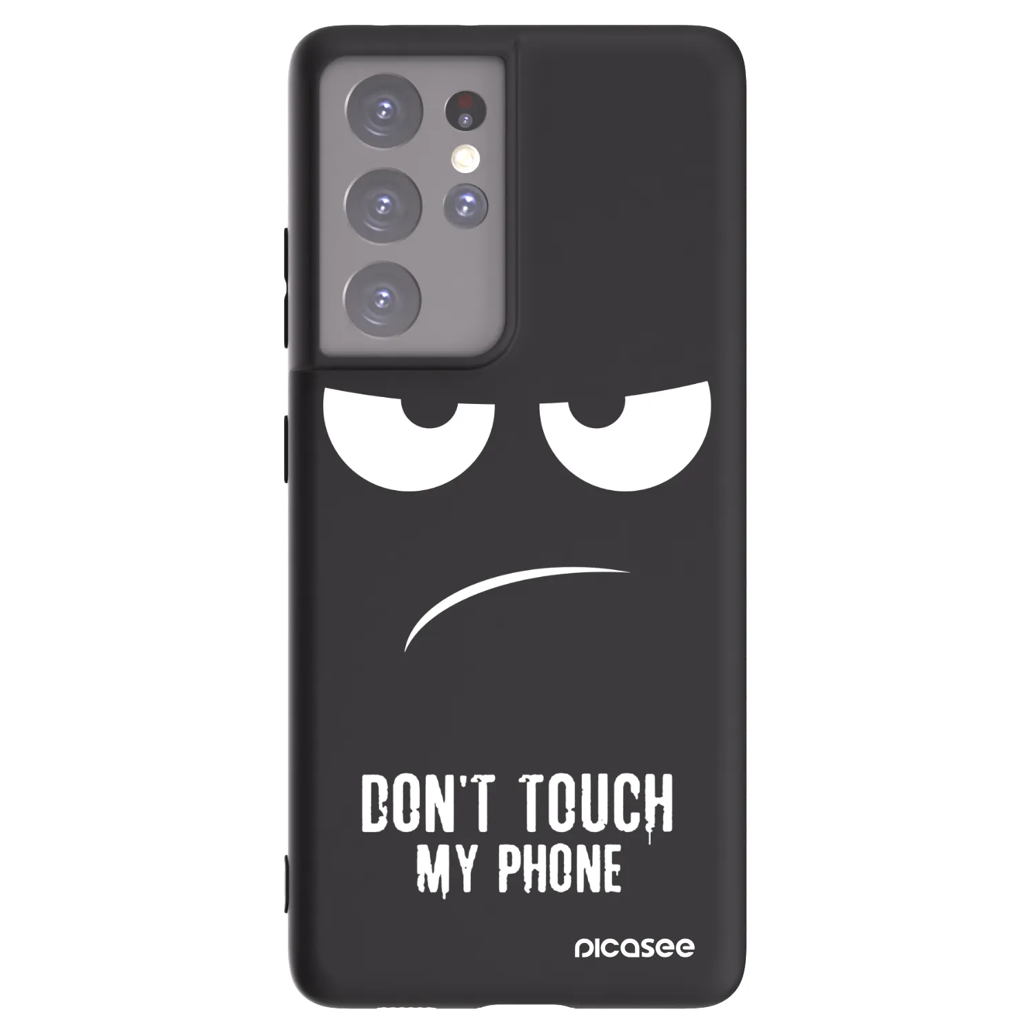 Picasee silikónový čierny obal pre Samsung Galaxy S21 Ultra 5G G998B - Nesiahajte mi na telefón