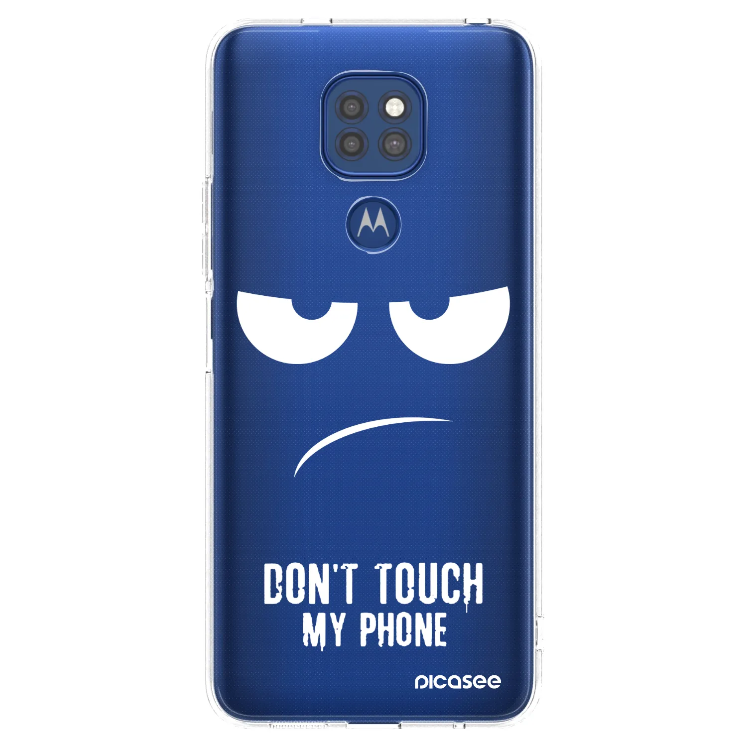 Silikónový prehľadný obal pre Motorola Moto G9 Play - Nesiahajte mi na telefón