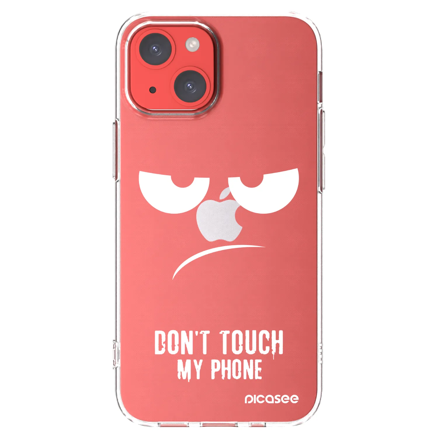 Picasee silikónový prehľadný obal pre Apple iPhone 13 mini - Nesiahajte mi na telefón