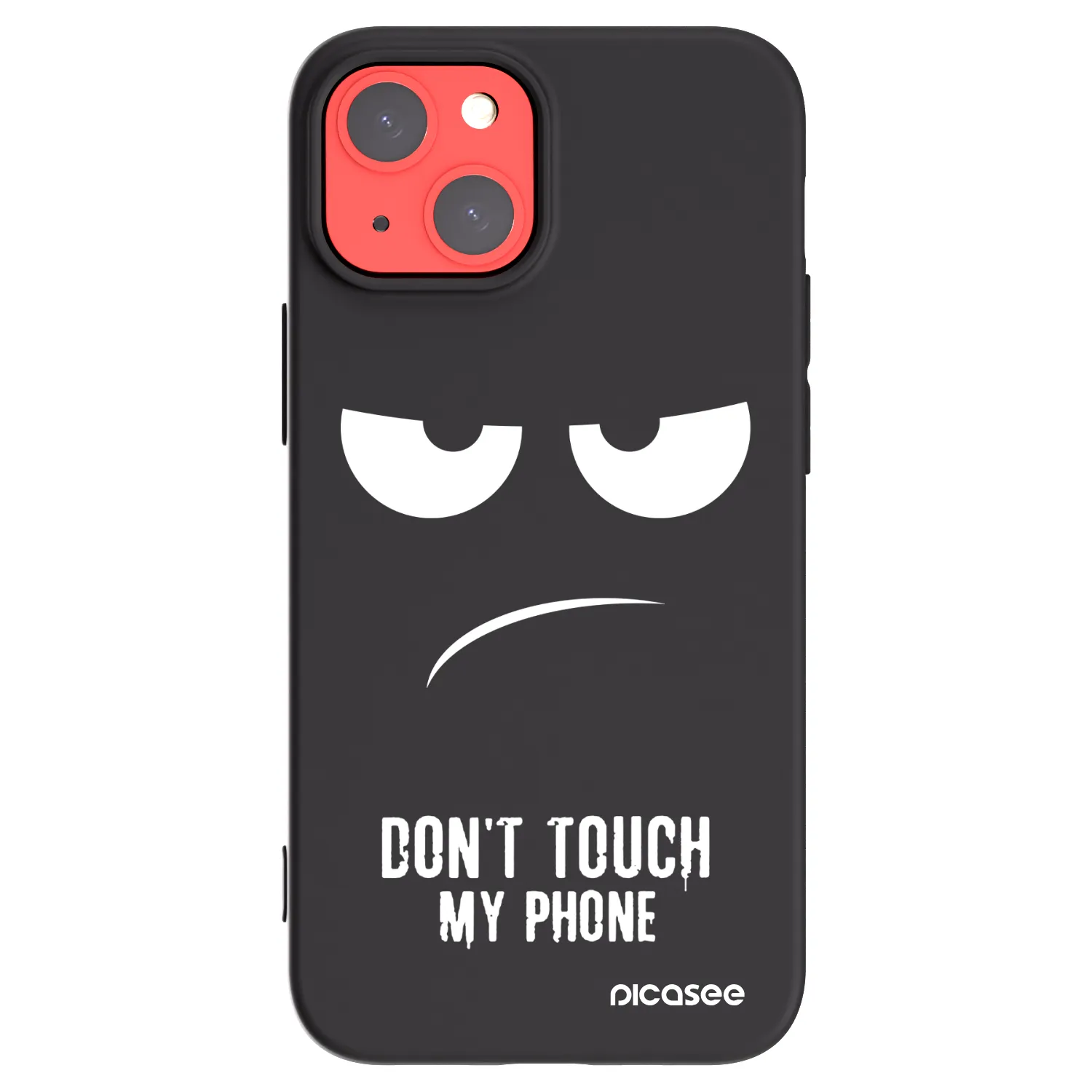 Picasee silikónový čierny obal pre Apple iPhone 13 mini - Nesiahajte mi na telefón