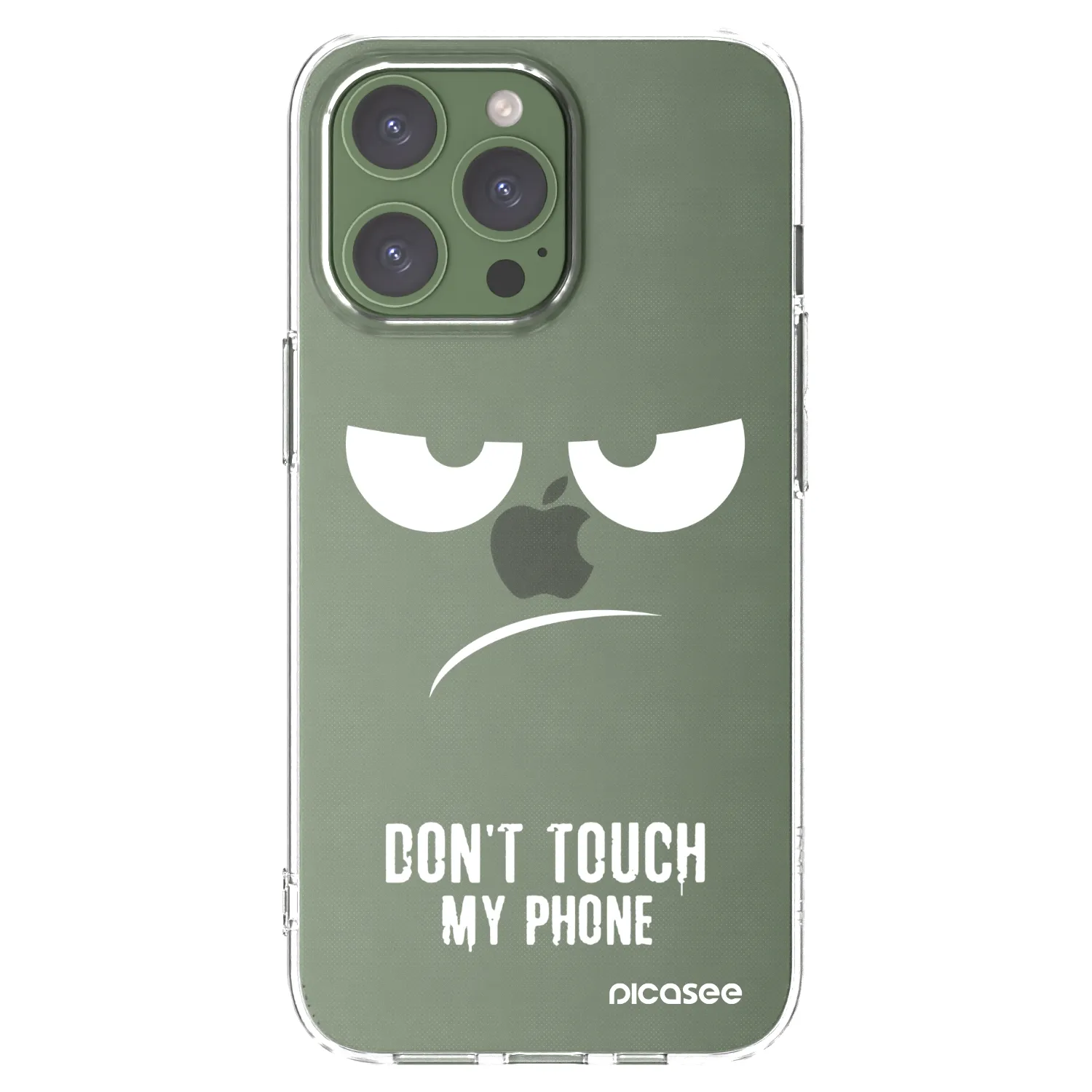 Silikónový prehľadný obal pre Apple iPhone 13 Pro - Nesiahajte mi na telefón