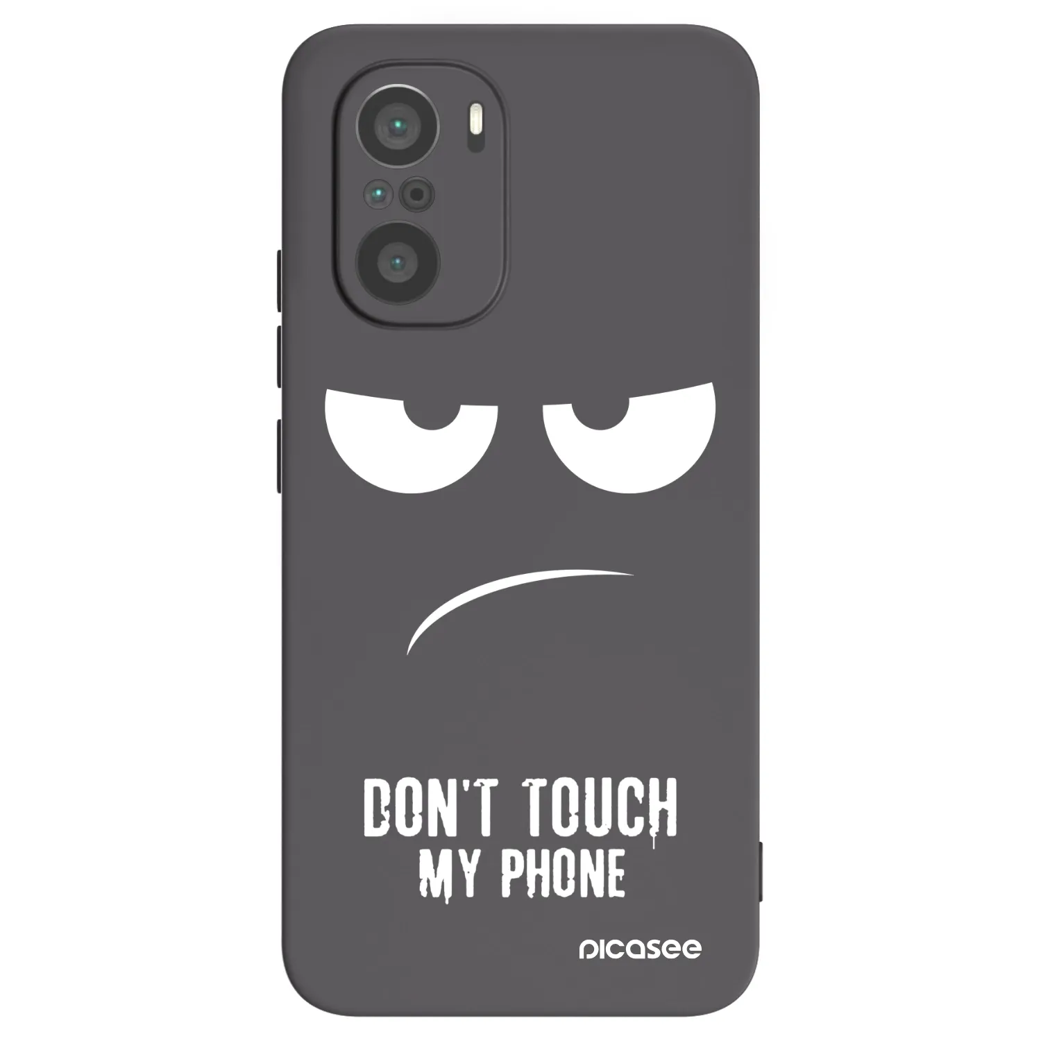 Picasee silikónový čierny obal pre Xiaomi Poco F3 - Nesiahajte mi na telefón