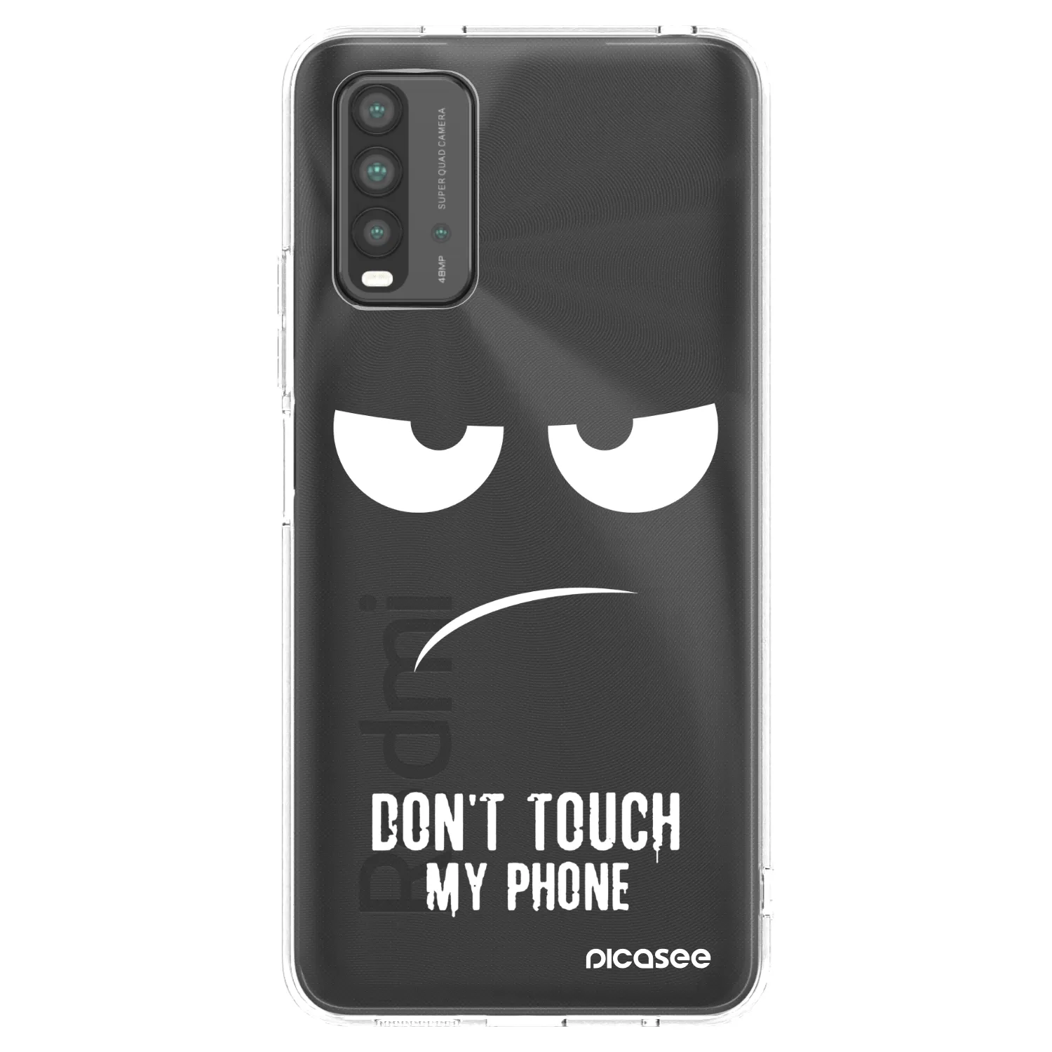Silikónový prehľadný obal pre Xiaomi Redmi 9T - Nesiahajte mi na telefón