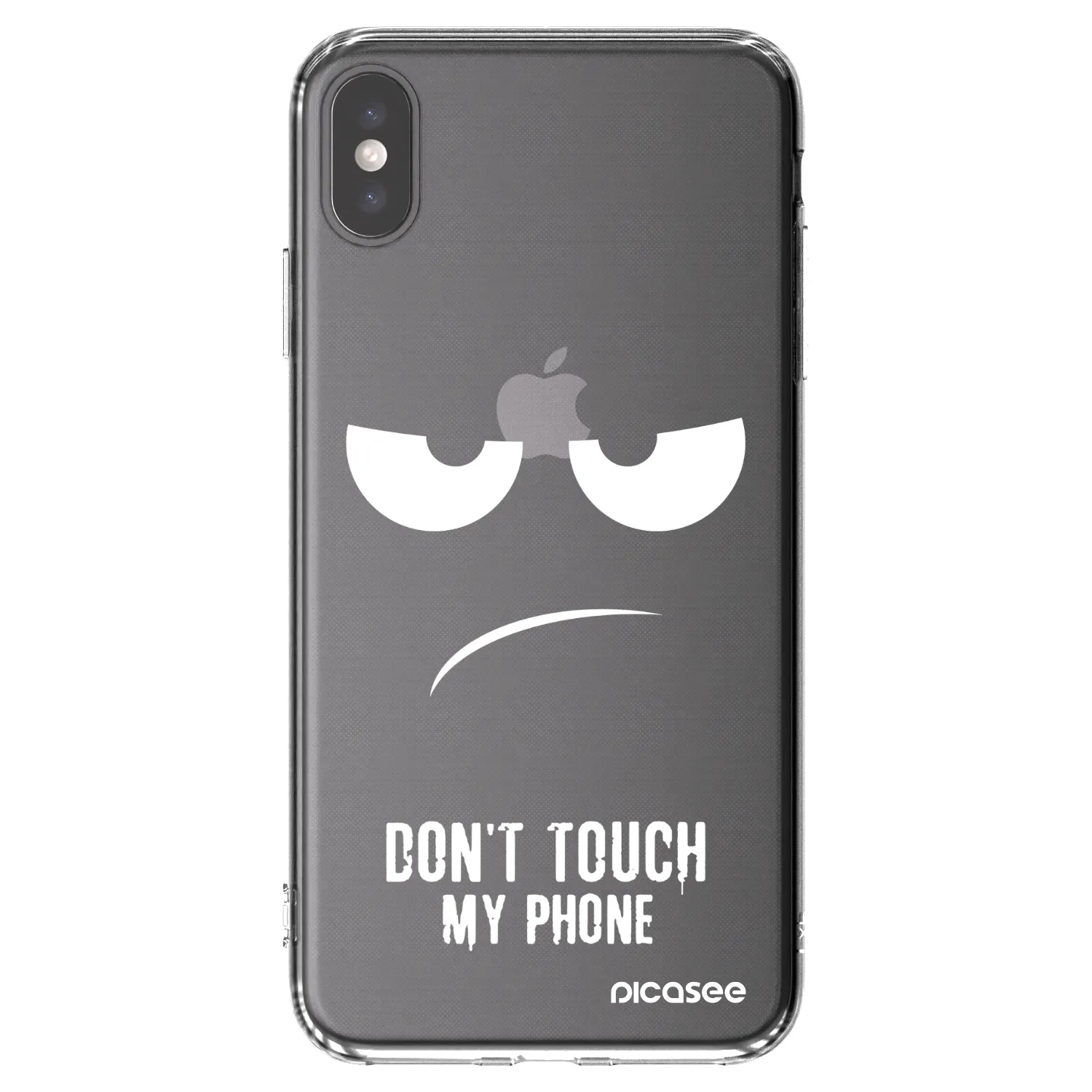 Picasee silikónový prehľadný obal pre Apple iPhone XS Max - Nesiahajte mi na telefón