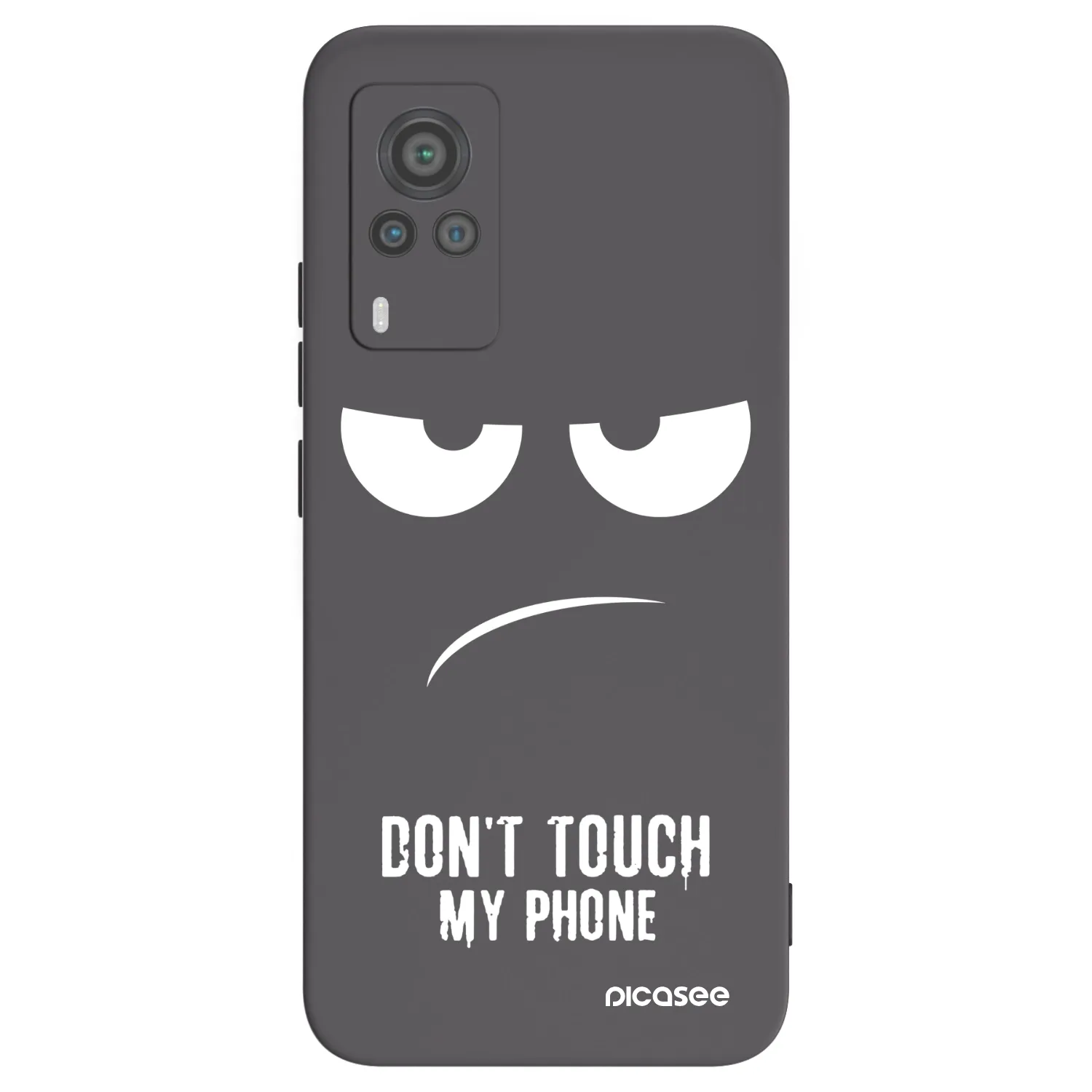 Picasee silikónový čierny obal pre Vivo X60 Pro 5G - Nesiahajte mi na telefón