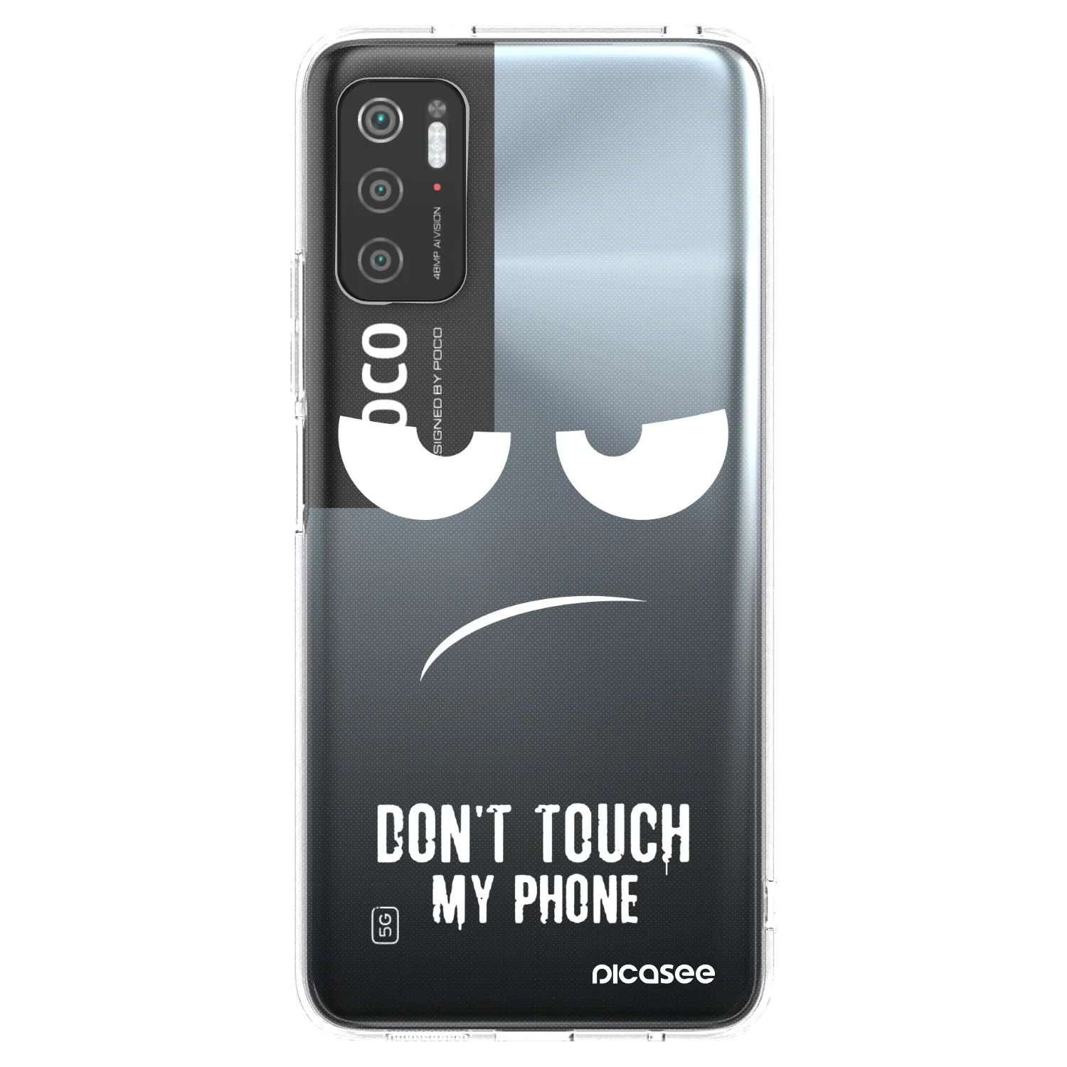 Silikónový prehľadný obal pre Xiaomi Poco M3 Pro 5G - Nesiahajte mi na telefón