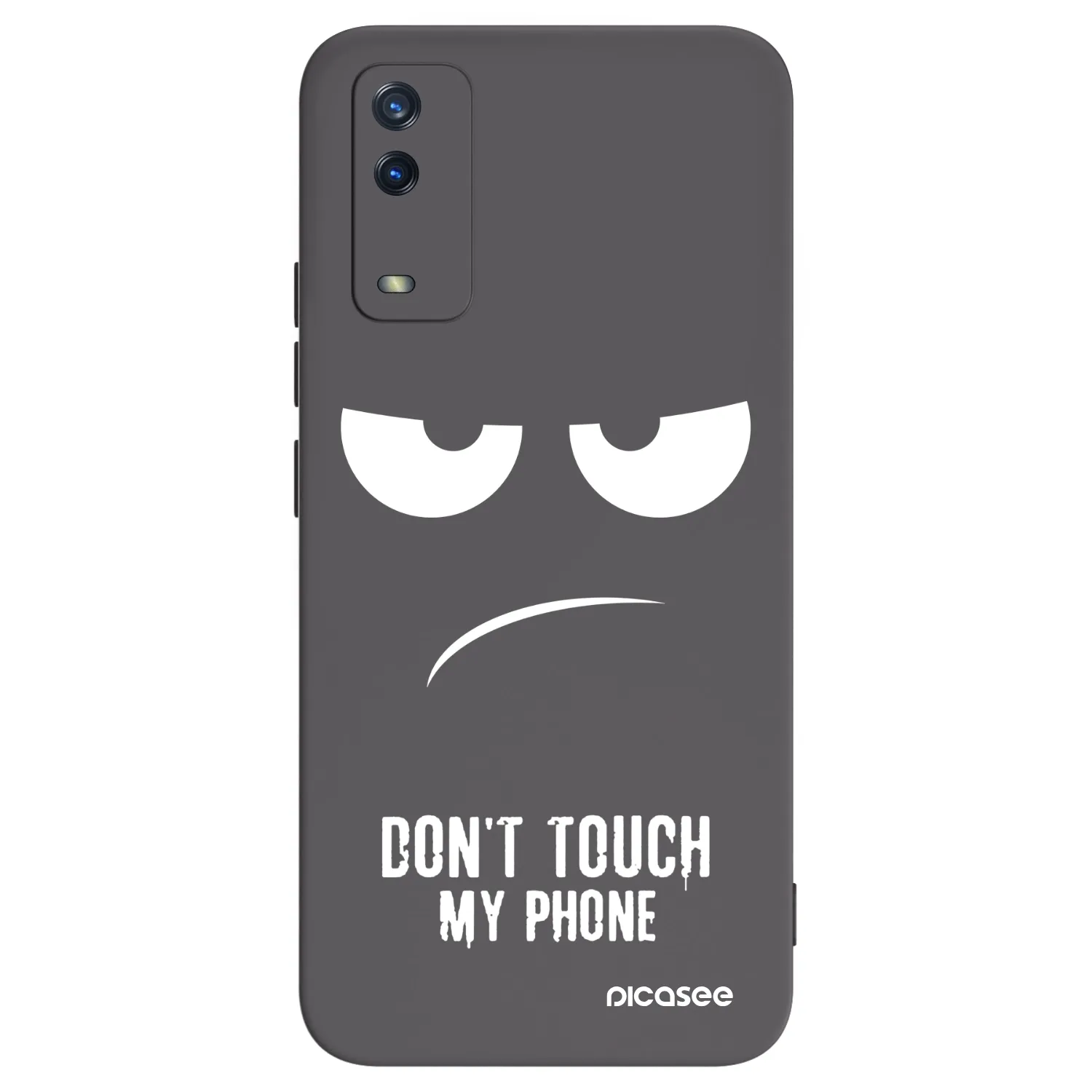 Picasee silikónový čierny obal pre Vivo Y11s - Nesiahajte mi na telefón