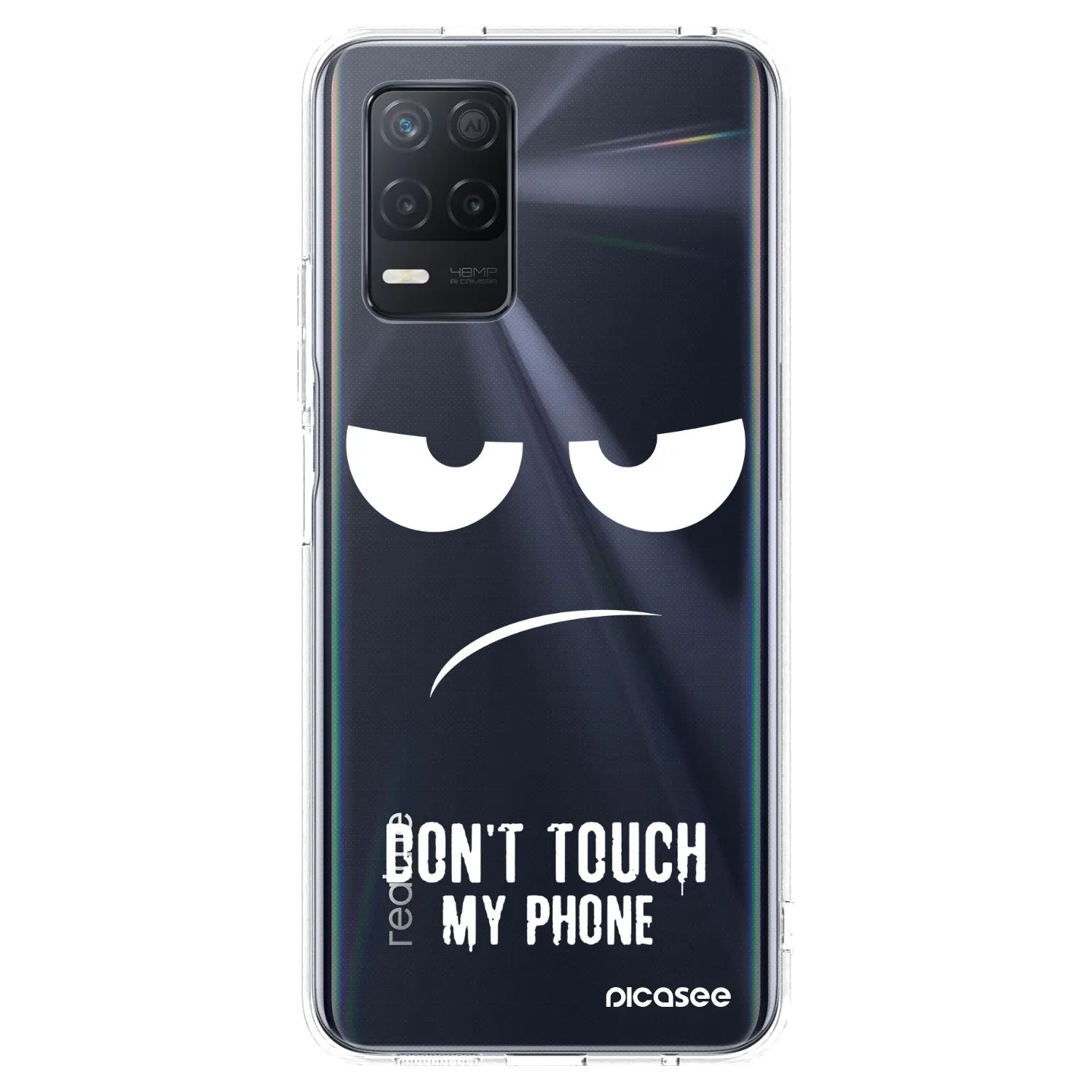 Picasee silikónový prehľadný obal pre Realme 8 5G - Nesiahajte mi na telefón