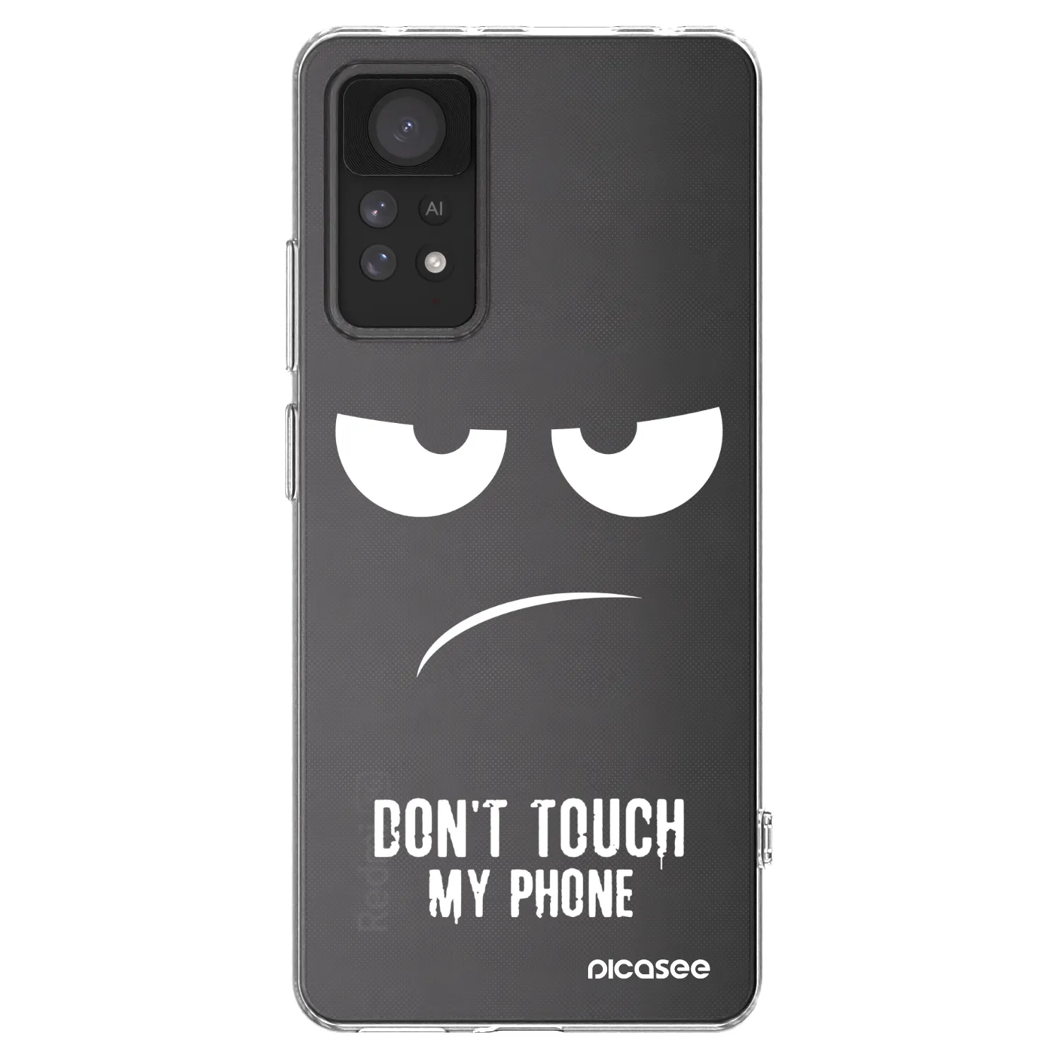 Picasee silikónový prehľadný obal pre Xiaomi Redmi Note 11 Pro - Nesiahajte mi na telefón
