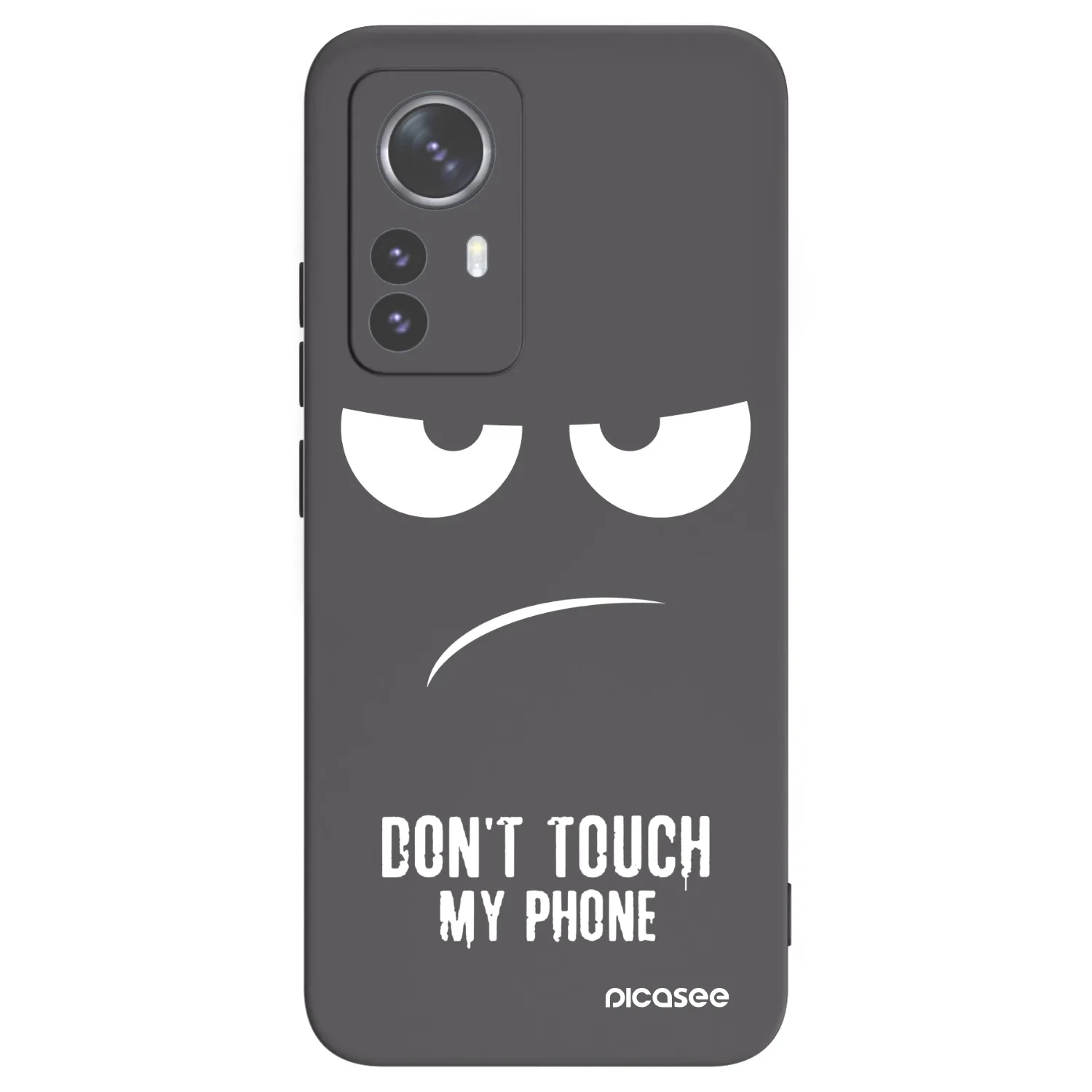 Picasee silikónový čierny obal pre Xiaomi 12 Pro - Nesiahajte mi na telefón