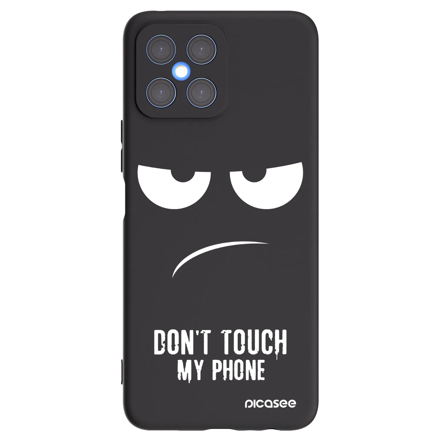 Picasee silikónový čierny obal pre Honor X8 4G - Nesiahajte mi na telefón
