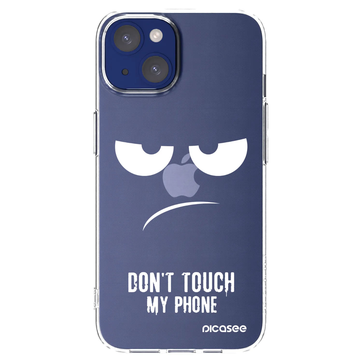 Silikónový prehľadný obal pre Apple iPhone 14 - Nesiahajte mi na telefón