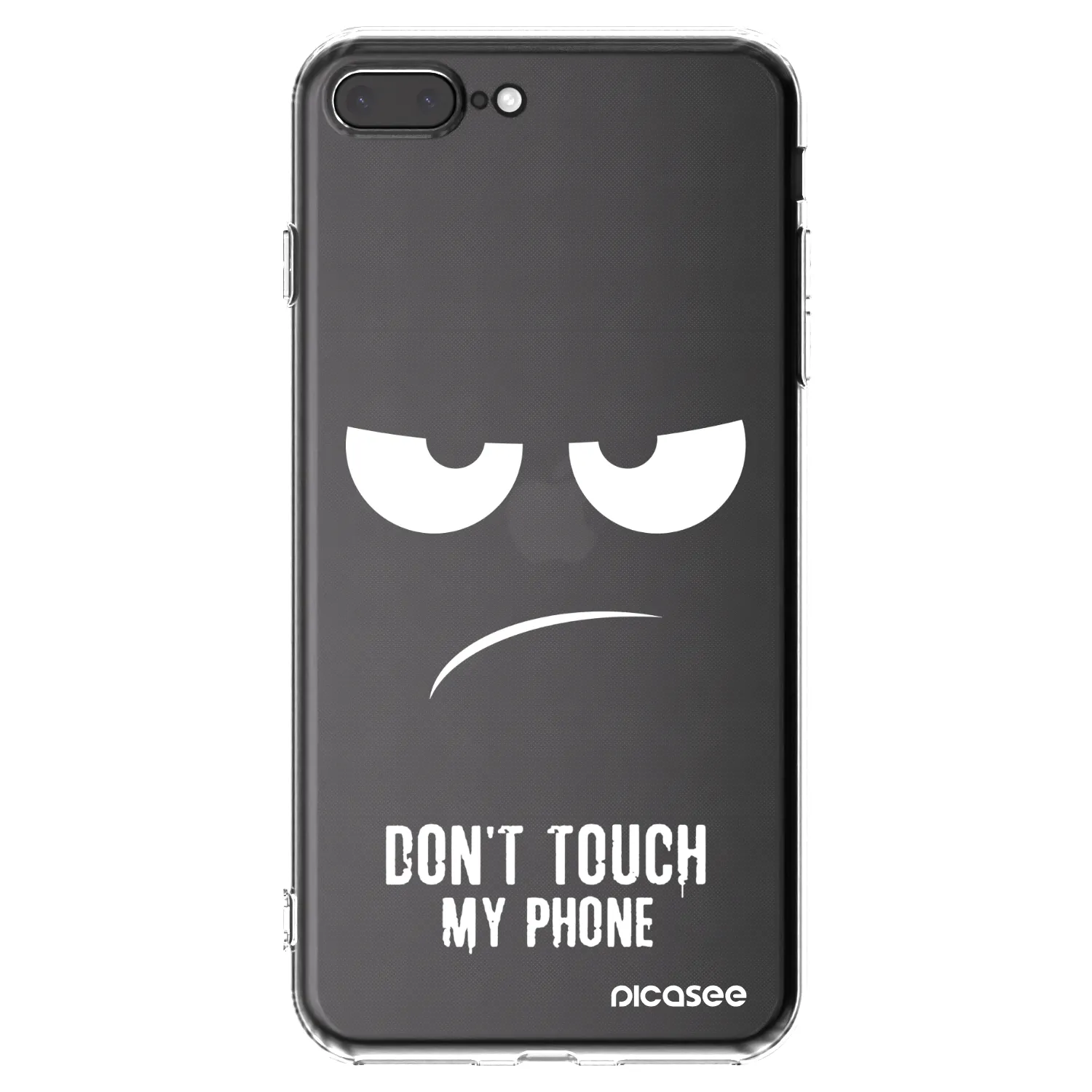 Picasee silikónový prehľadný obal pre Apple iPhone 8 Plus - Nesiahajte mi na telefón