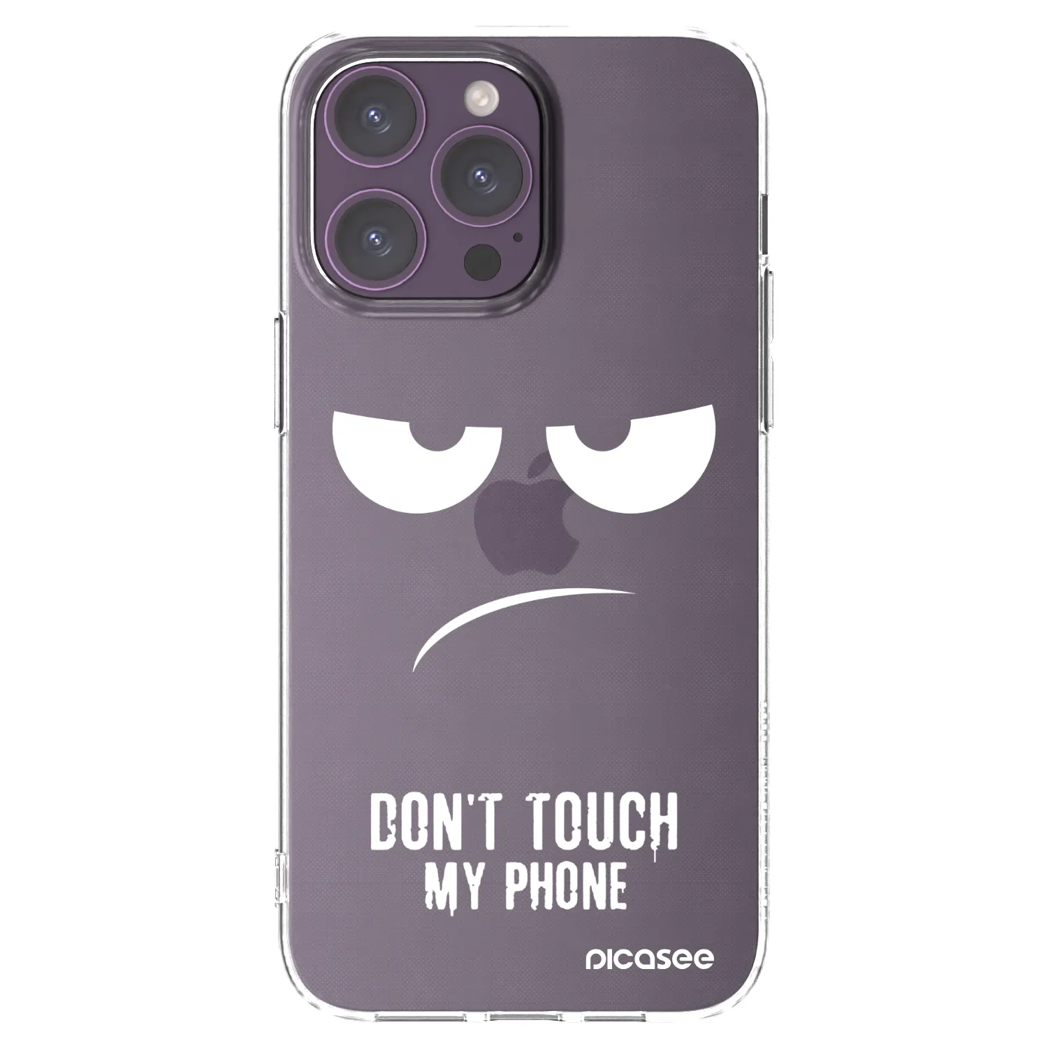 Picasee silikónový prehľadný obal pre Apple iPhone 14 Pro Max - Nesiahajte mi na telefón