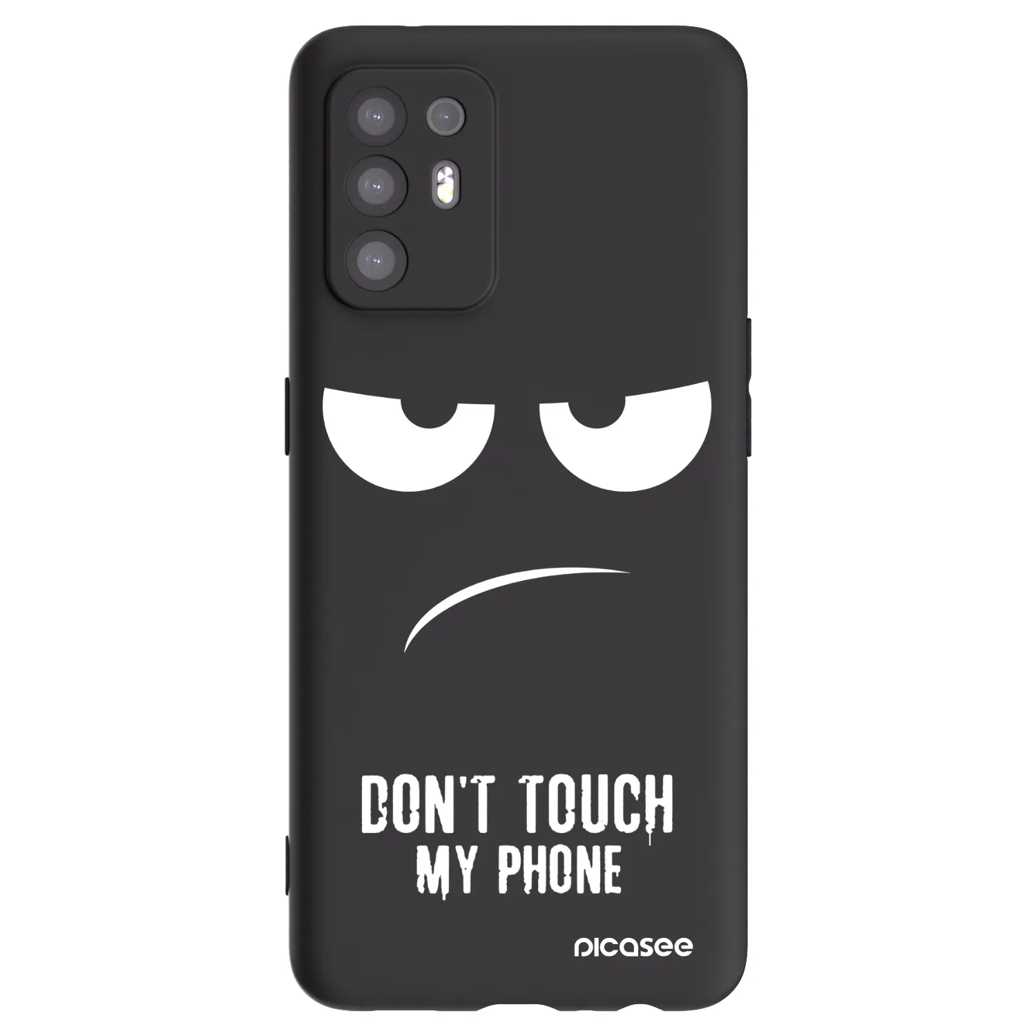Picasee silikónový čierny obal pre OPPO A94 5G - Nesiahajte mi na telefón