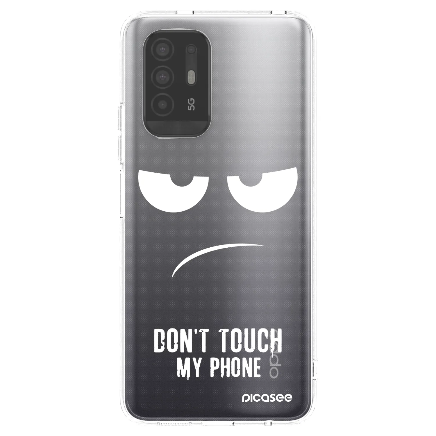 Picasee silikónový prehľadný obal pre OPPO A94 5G - Nesiahajte mi na telefón