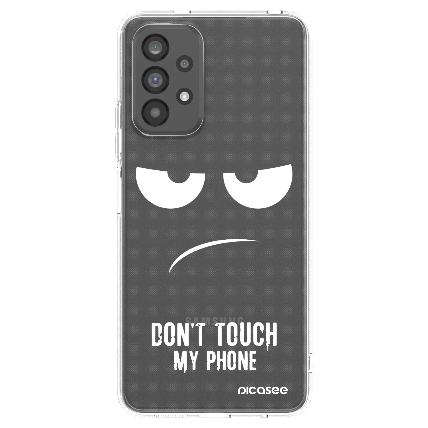Picasee silikónový prehľadný obal pre Samsung Galaxy A73 5G - Nesiahajte mi na telefón